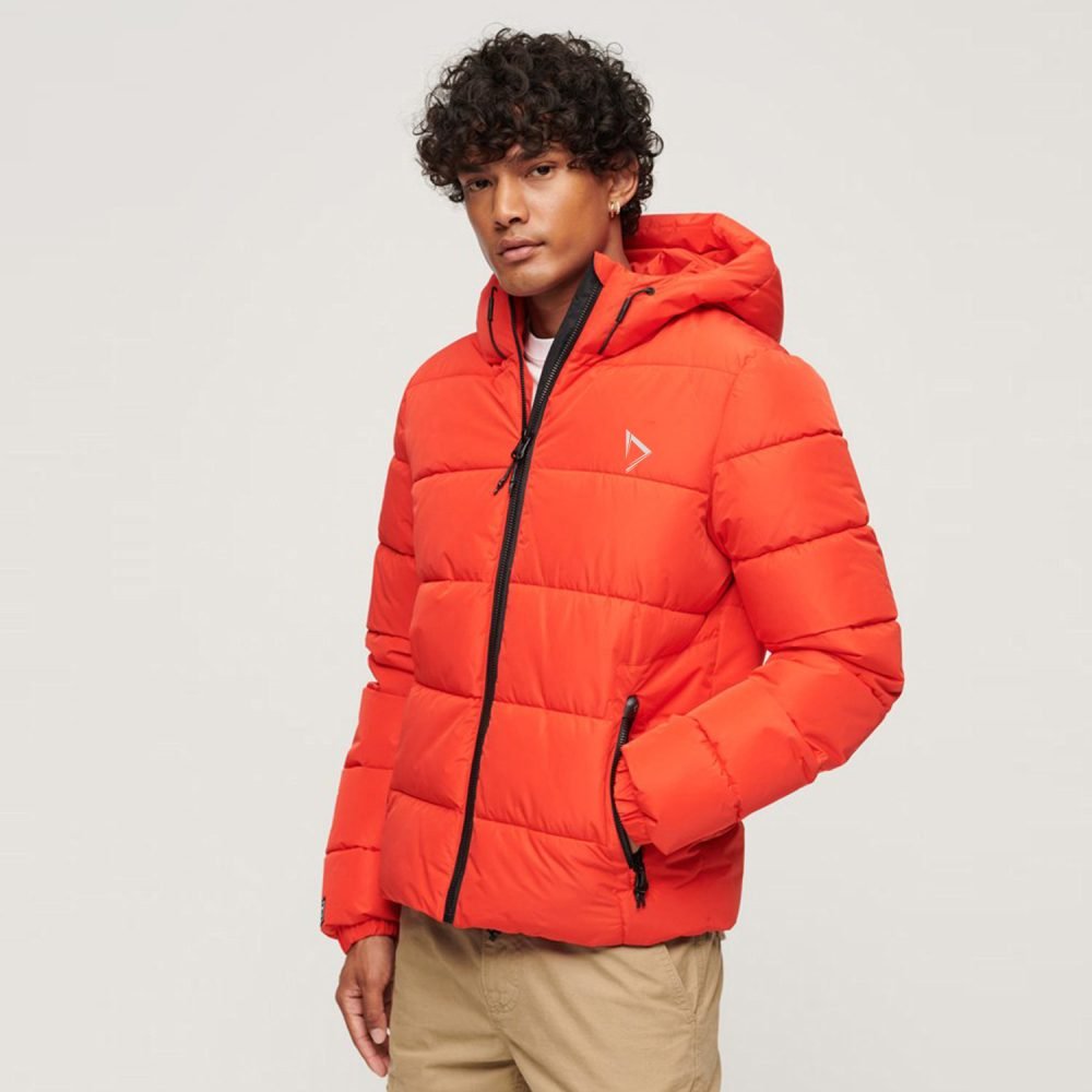 Hooded Sports Puffer Jacket