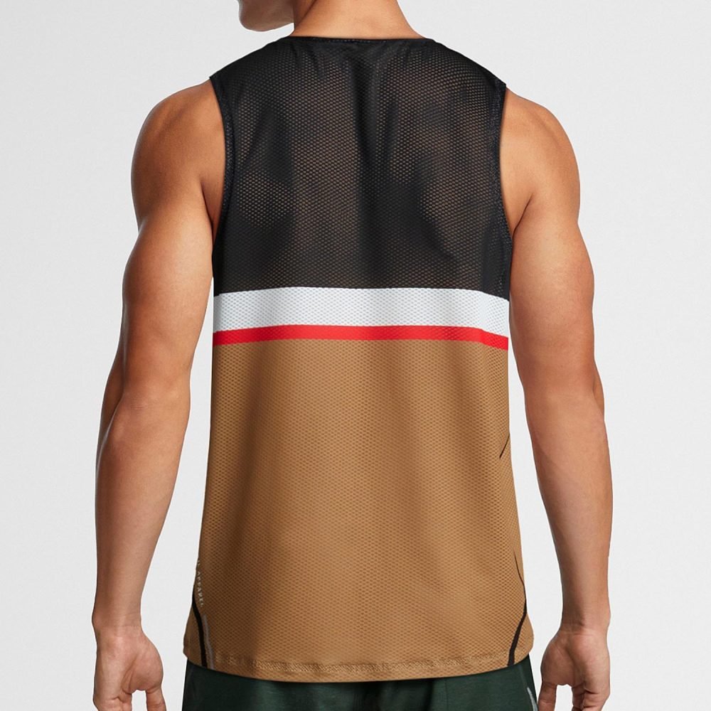 Functional jersey striped tank top